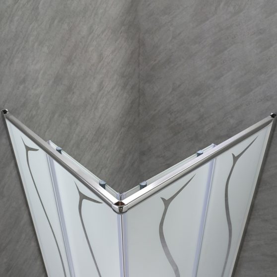 Spirit Bamboo 80x80 cm szögletes zuhanykabin, zuhanytálcával