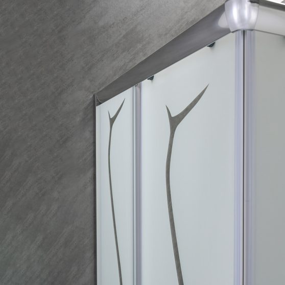 Spirit Bamboo 80x80 cm szögletes zuhanykabin, zuhanytálca nélkül