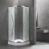 Spirit Bamboo 90x90 cm íves zuhanykabin zuhanytálcával