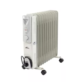 Norde 11 tagos olajradiátor 1000W/1500W/2500W teljesítménnyel és görgős lábakkal a könnyű mozgatáshoz