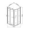 Spirit Mátrix íves 90x90x180 cm minőségi zuhanykabin