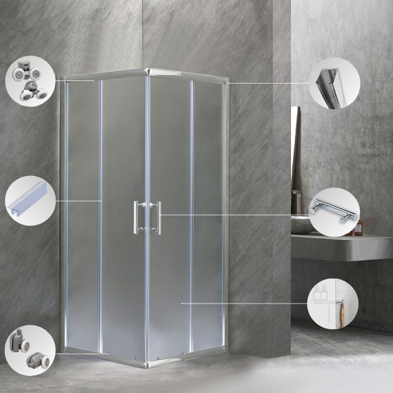 Spirit Matt 90x90 cm szögletes zuhanykabin, zuhanytálca nélkül
