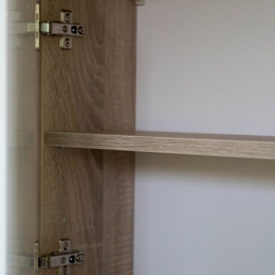 SOL 120 komplett fürdőszoba bútor 3 ajtós tükrös felső résszel,rauna szil