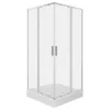 Solid SQ 100 króm szögletes zuhanykabin zuhanytálcával