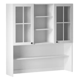   Felsőszekrény üveggel K120, fehér/sosna andersen, PROVANCE