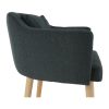 DIPSY Dizajnové fotel, szürke anyag/fa