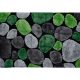 Szőnyeg, zöld-szürke-fekete, 80x150, PEBBLE TYP 1