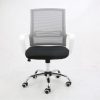 APOLO Irodai szék, hálószövet szürke-szövet fekete-műanyag fehér