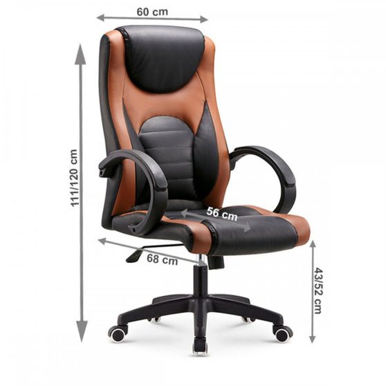 BADY Irodai szék, barna-fekete