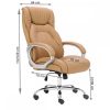 TULON Irodai szék, barna-camel-ezüst