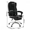 TICHON NEW Irodai szék kihúzható lábtartóval, fekete