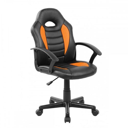 MADAN Irodai szék, műbőr fekete-narancssárga
