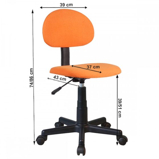 SALIM Irodai szék, fekete-narancssárga