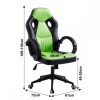 LESTER NEW Irodai szék, műbőr fekete-zöld