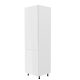 Hűtő beépítő szekrény, fehér-fehér extra magasfényű, balos, AURORA D60ZL