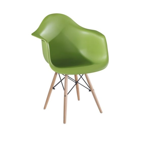 Fotel, bükkfa + zöld, DAMEN NEW