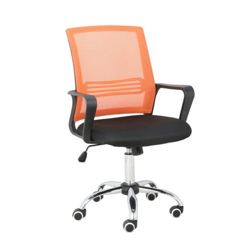 APOLO Irodai szék, hálószövet narancs-szövet fekete