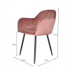 ZIRKON Dizájnos fotel, rózsaszínes barna Velvet anyag