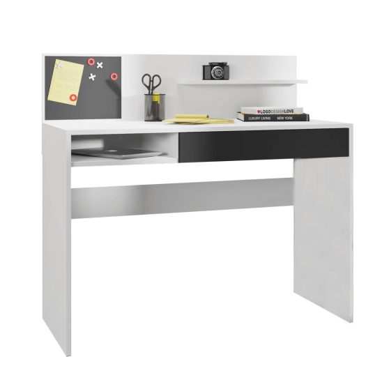 IMAN PC íróasztal mágneses táblával, fehér/fekete