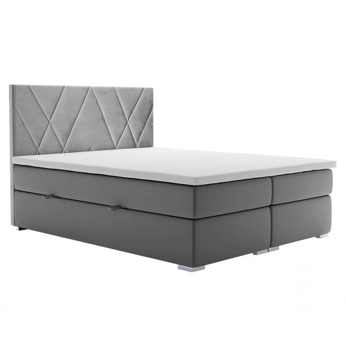 ORA Boxspring ágy, szürke, 180x200