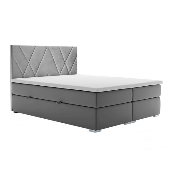 ORA Boxspring ágy, szürke, 160x200