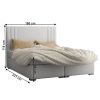 MARTINI Boxspring ágy, világosszürke, 160x200