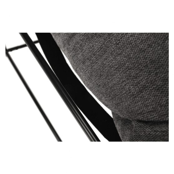 DEKER Dupla ülés-fotel, szürke szövet/fekete