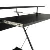 TARAK Mozgatható számítógépasztal/Gamer asztal kerekekkel, fekete
