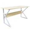 TARCAL 100 Polcos íróasztal, természetes tölgyfa/fehér