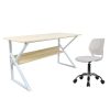 TARCAL 140 Polcos íróasztal, természetes tölgyfa/fehér