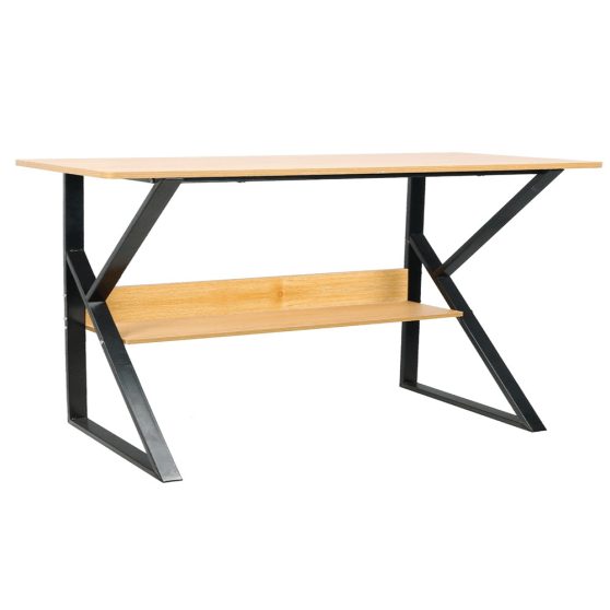 TARCAL 140 Polcos íróasztal, bükkfa/fekete