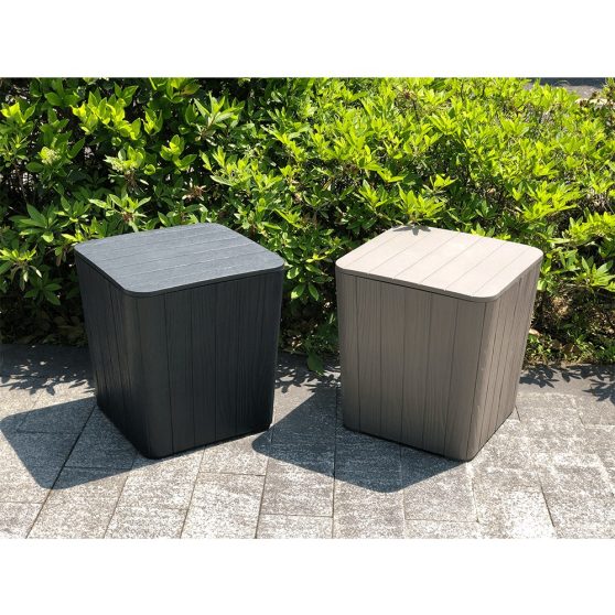 IBLIS Kerti tároló doboz/kisasztal, fekete