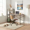 Íróasztal 120x60 cm 3 Polccal Loft Stílus