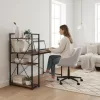 Íróasztal 120x60 cm 3 Polccal Loft Stílus