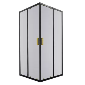   Tiara Square Gold 90x90 cm szögletes zuhanykabin zuhanytálca nélkül