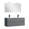 Trent Fürdőszobabútor 120 cm kerámia mosdóval tükörrel 60x120 cm antracit szürke