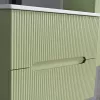 Trent Fürdőszobabútor 60 cm kerámia mosdóval (2 fiókos) tükörrel 60x80 cm pisztáciazöld