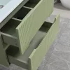 Trent Fürdőszobabútor 60 cm kerámia mosdóval (2 fiókos) tükörrel 60x80 cm pisztáciazöld