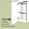 Trent függesztett oldal szekrény antracit szürke