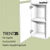 Trent függesztett oldal szekrény olivazöld-pisztáciazöld