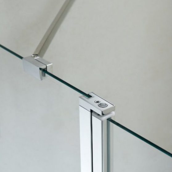 Quadrum szögletes egy nyílóajtós zuhanykabin Easy clean bevonattal zuhanytálca nélkül