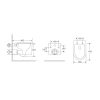 Adele tornado ultracsendes fali rimless WC