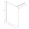 WI01-12 Walker walk in zuhanyfal 120x195 cm , 8mm-es üveggel