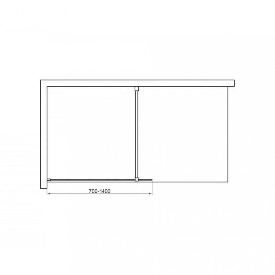 Walker 90x195 cm Walk in zuhanyfal