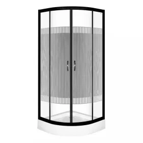 Xenia Duo Black 90 Íves zuhanykabin zuhanytálcával