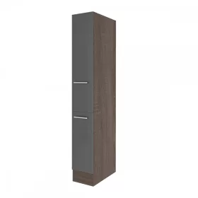 Yorki 30-as kamra szekrény yorki tölgy korpusz selyemfényű antracit fronttal