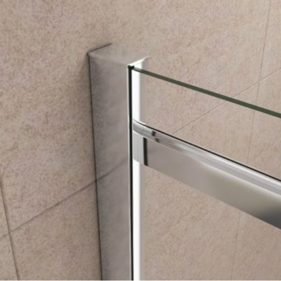 Belver Duo szögletes aszimmetrikus tolóajtós zuhanykabin zuhanytálca nélkül