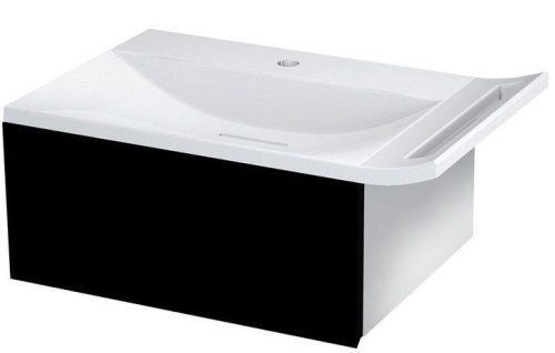 ZEUS mosdótartó szekrény rejtett szifonnal, 60x26x45 cm, fekete/titan alu