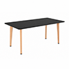 Silla 150 cm szögletes étkezőasztal fekete Silla 150 cm szögletes étkezőasztal fekete