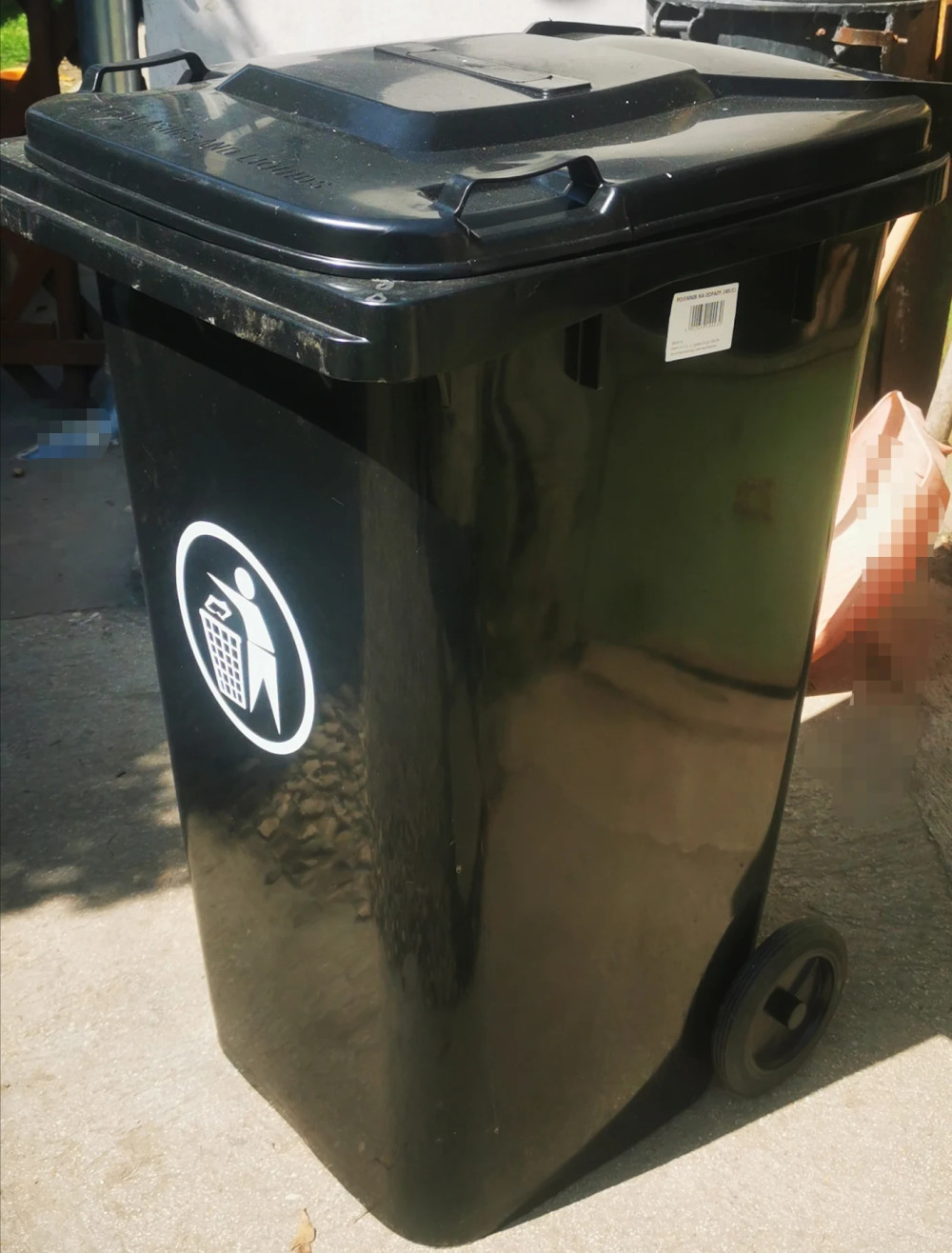 Hulladéktároló 120L FEKETE
